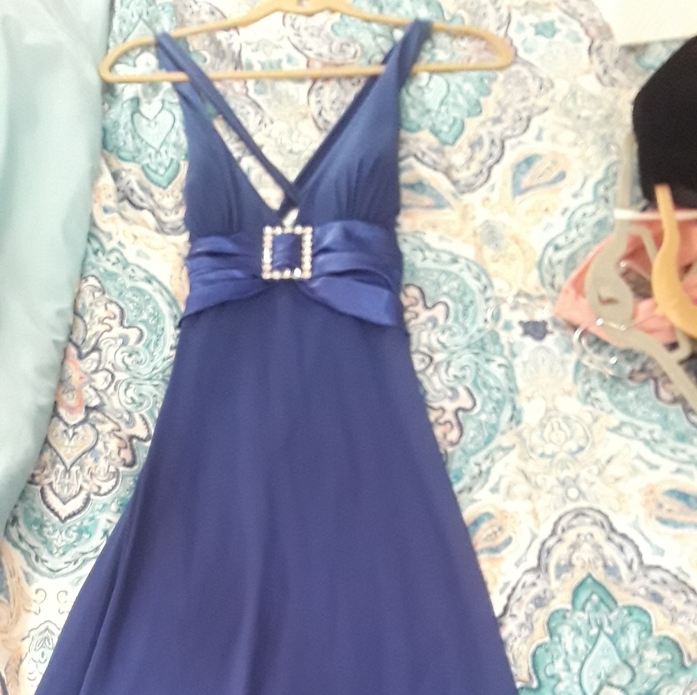 Navy blue long dress